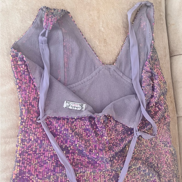 Free People Intimately Gold Rush Mini Sequin Dress Size S Petite NYE - Picture 13 of 15